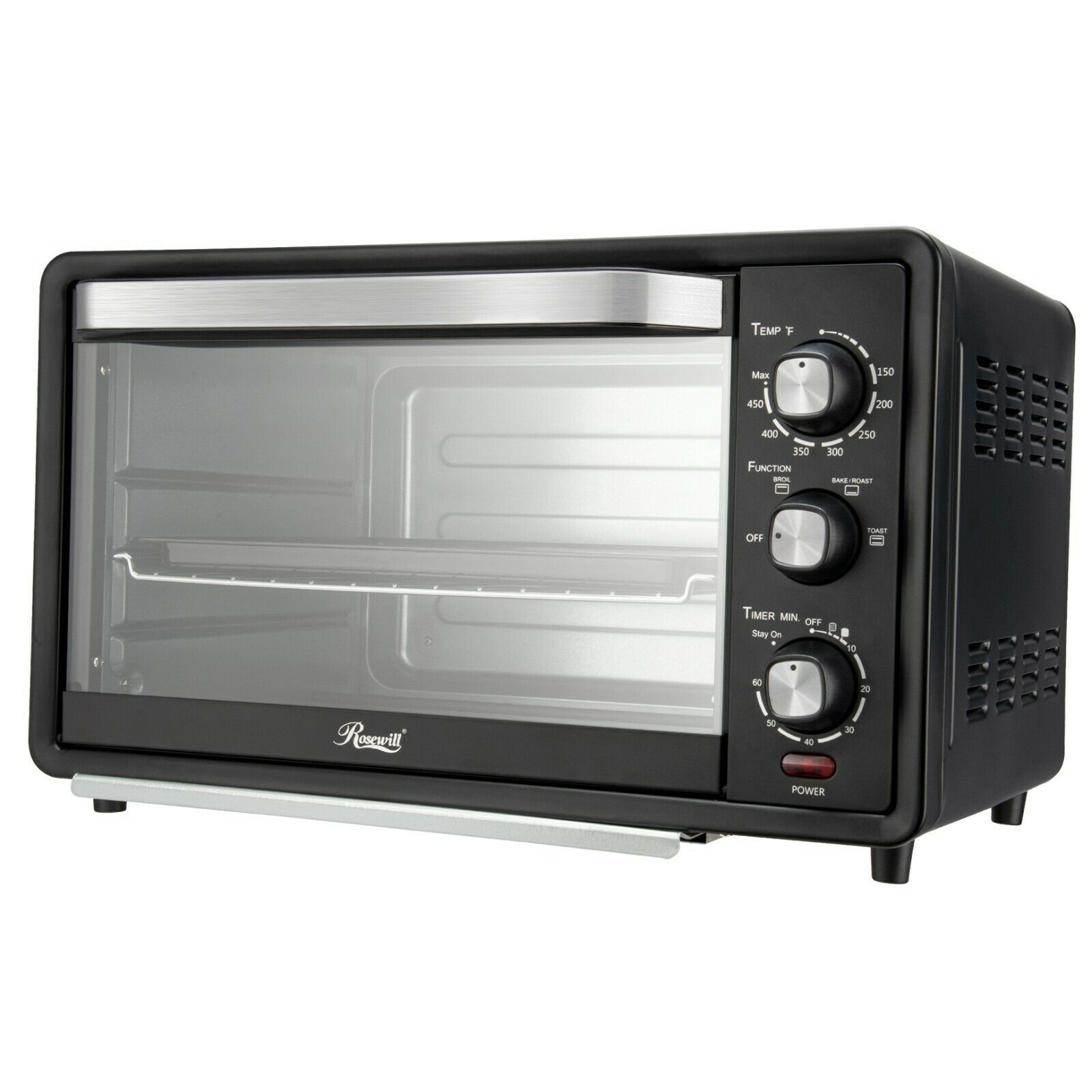 6 Slice Convection Toaster Oven 19l Countertop Bake Broil Toast 12